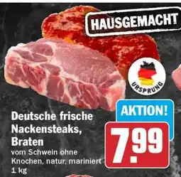 HIT Deutsche frische Nackensteaks, Braten Angebot