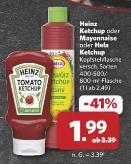 Combi Heinz Ketchup oder Mayonnaise oder Hela Ketchup Angebot