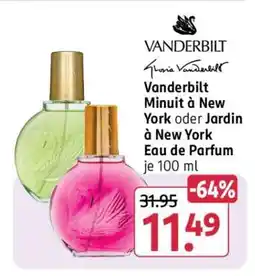 Rossmann Vanderbilt Minuit à New York oder Jardin à New York Eau de Parfum je 100 ml Angebot