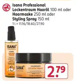 Rossmann Isana Professional Lockentraum Haaröl 100 ml oder Haarmaske 250 ml oder Styling Spray 150 ml Angebot