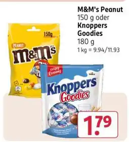 Rossmann M&M's Peanut 150 g oder Knoppers Goodies 180 g Angebot