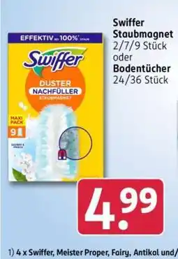 Rossmann Swiffer Staubmagnet 2/7/9 Stück oder Bodentücher 24/36 Stück Angebot