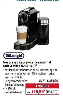 METRO Nespresso Kapsel-Kaffeeautomat Citiz & Milk EN267.BAE Angebot