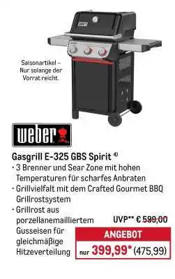 METRO Gasgrill E-325 GBS Spirit Angebot
