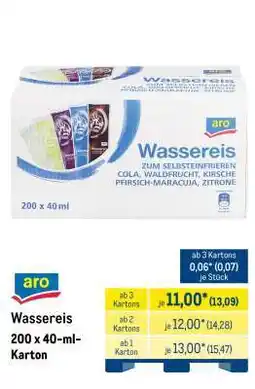METRO Wassereis Angebot