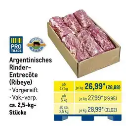 METRO Argentinisches Rinder-Entrecôte (Ribeye) Angebot