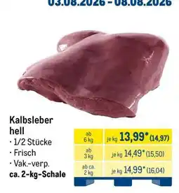 METRO Kalbsleber hell Angebot
