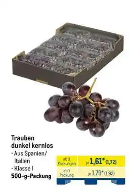 METRO Trauben dunkel kernlos Angebot