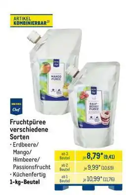 METRO Fruchtpüree verschiedene Sorten Angebot