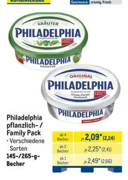 METRO Philadelphia pflanzlich- / Family Pack Angebot