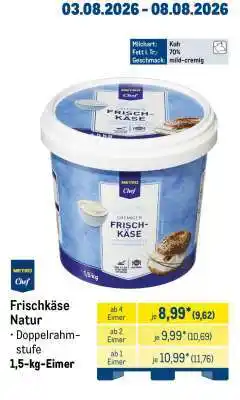 METRO Frischkäse Natur Angebot