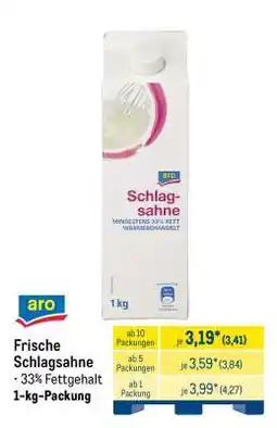 METRO aro Frische Schlagsahne Angebot