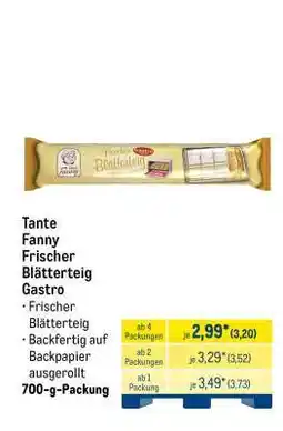 METRO Tante Fanny Frischer Blätterteig Gastro Angebot