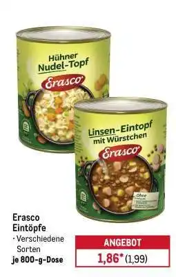 METRO Erasco Eintöpfe Angebot