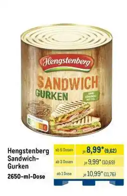 METRO Hengstenberg Sandwich-Gurken Angebot