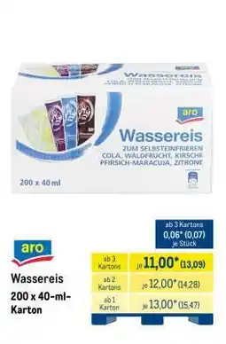 METRO Wassereis Angebot