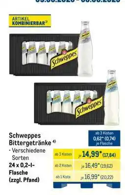 METRO Schweppes Bittergetränke Angebot
