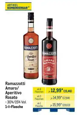 METRO Ramazzotti Amaro/Aperitivo Rosato Angebot