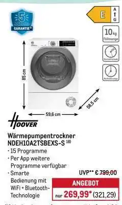 METRO Wärmepumpentrockner NDEH10A2TSBEXS-S Angebot