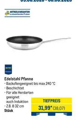 METRO Edelstahl-Pfanne Angebot