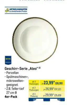 METRO Geschirr-Serie „Ateo” Angebot