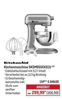 METRO KitchenAid Küchenmaschine 5KSM55XXECU Angebot