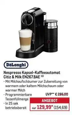 METRO Nespresso Kapsel-Kaffeeautomat Citiz & Milk EN267.BAE Angebot
