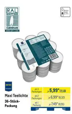 METRO Maxi-Teelichte Angebot