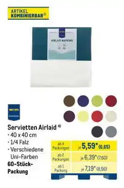 METRO Servietten Airlaid Angebot