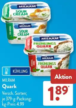 Aldi Süd MILRAM Quark Angebot