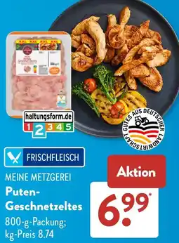 Aldi Süd MEINE METZGEREI Puten Geschnetzeltes Angebot