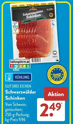 Aldi Süd GUT DREI EICHEN Schwarzwälder Schinken Angebot