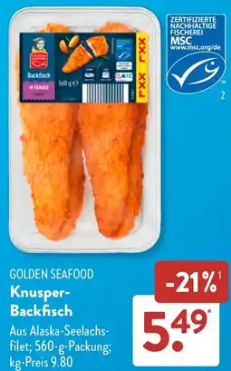 Aldi Süd GOLDEN SEAFOOD Knusper Backfisch Angebot