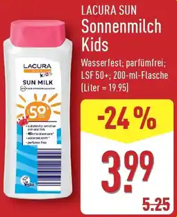 Aldi Nord LACURA SUN Sonnenmilch Kids Angebot