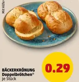PENNY BÄCKERKRÖNUNG Doppelbrötchen Angebot