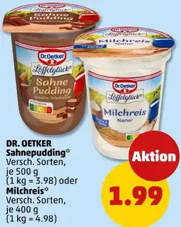 PENNY DR. OETKER Sahnepudding oder Milchreis Angebot