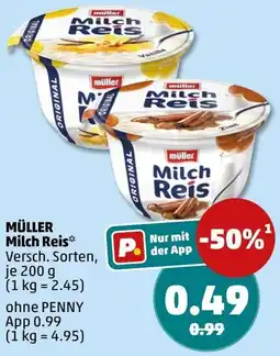 PENNY MÜLLER Milch Reis Angebot