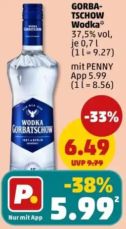 PENNY GORBATSCHOW Wodka Angebot