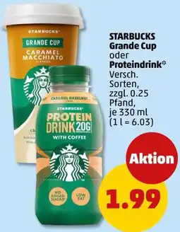 PENNY STARBUCKS Grande Cup oder Proteindrink Angebot