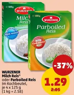 PENNY WURZENER Milch Reis oder Parboiled Reis Angebot