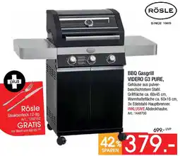 Zurbrüggen RÖSLE BBQ Gasgrill VIDERO G3 PURE Angebot