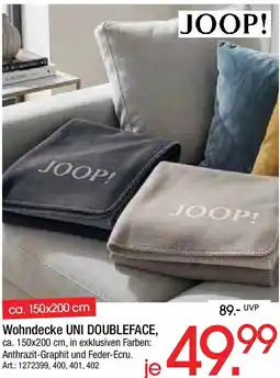 Zurbrüggen JOOP! Wohndecke UNI DOUBLEFACE Angebot