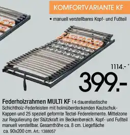 Zurbrüggen Dieter Knoll Federholzrahmen MULTI KF Angebot