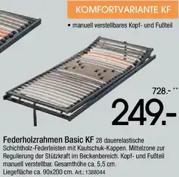 Zurbrüggen Dieter Knoll Federholzrahmen Basic KF Angebot