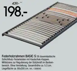 Zurbrüggen Dieter Knoll Federholzrahmen BASIC S Angebot
