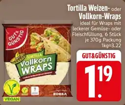 Edeka Tortilla Weizen oder Vollkorn-Wraps Angebot