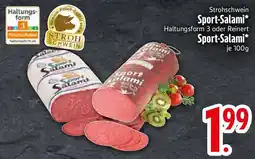 Edeka Strohschwein Haltungsform oder Sport-Salami Angebot