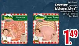 Edeka Wiesbauer Käsewurst, Salzburger Scherz'l Angebot