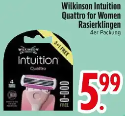 Edeka Wilkinson Intuition Quattro for Women Rasierklingen Angebot