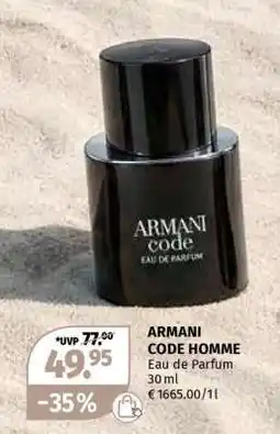 Müller ARMANI CODE HOMME Angebot